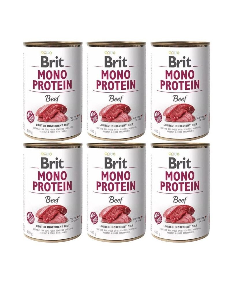 Brit Care konservai šunims Mono Protein Beef 400g. x 6vnt.