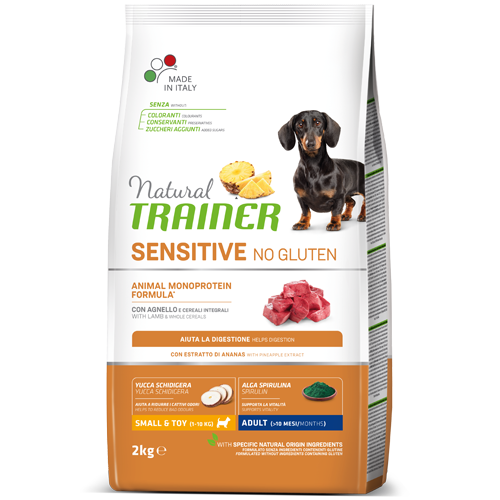 NATURAL TRAINER Sausas šunų maistas Sensitive No Gluten MINI LAMB ėriena 2 kg