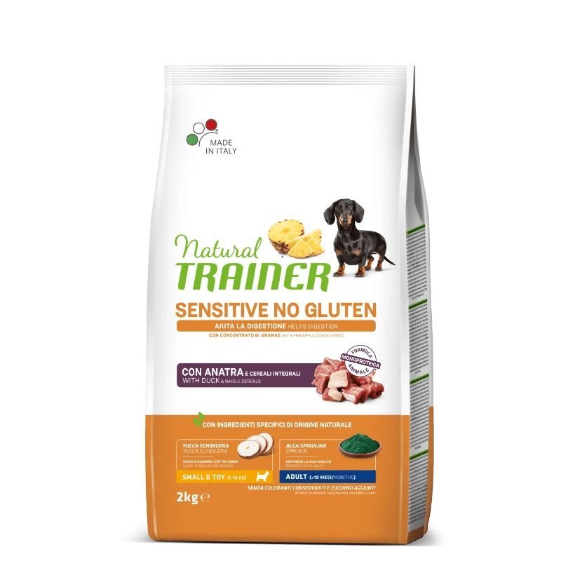 NATURAL TRAINER Sausas šunų maistas Sensitive No Gluten MINI DUCK (antiena) 2kg