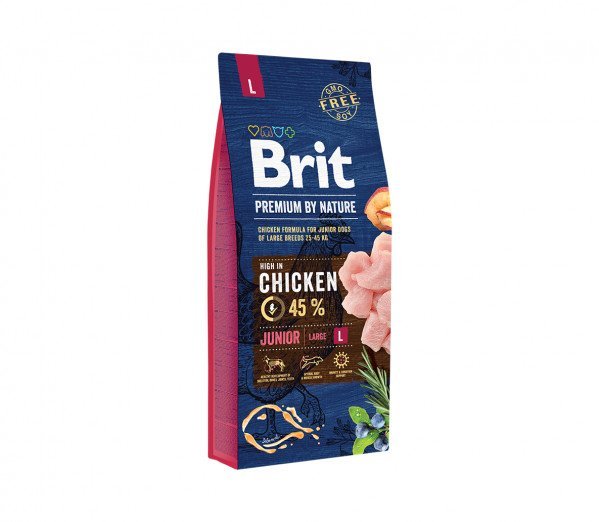 Brit Premium By Nature Junior L sausas maistas šunims 3kg. - 15kg.