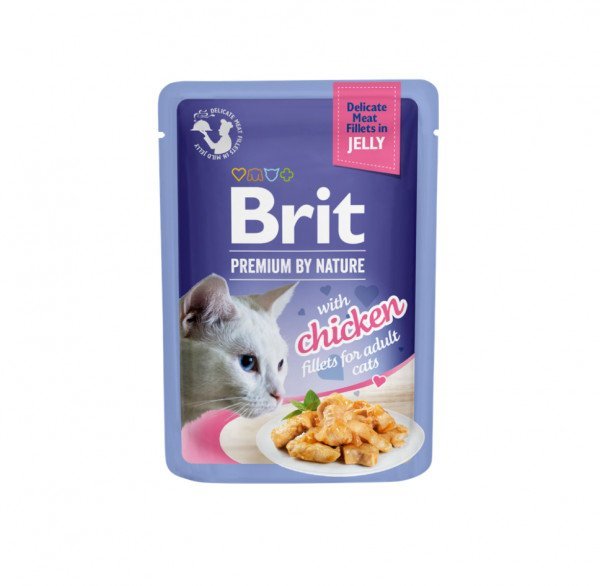 Brit Premium Cat Delicate konservai katėms maiš. Chicken in Jelly 85g.