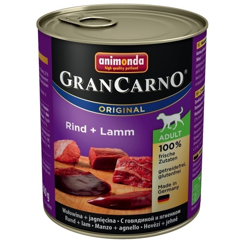 ANIMONDA GRANCARNO ADULT konservai šunims su jautiena ir ėriena. 800g
