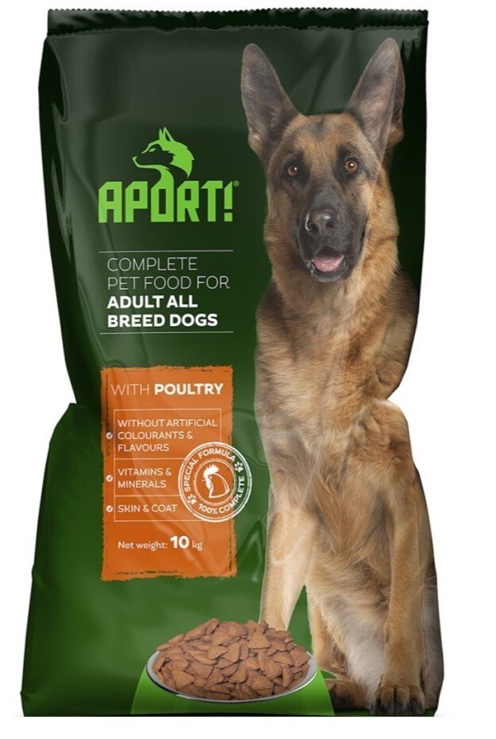 APORT SAUSAS ŠUNŲ PAŠARAS SU PAUKŠTIENA, 10 KG