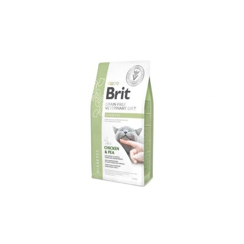 Brit GF Veterinary Diets Cat Diabetes Sausas Maistas Katėms 2kg. - 5kg.