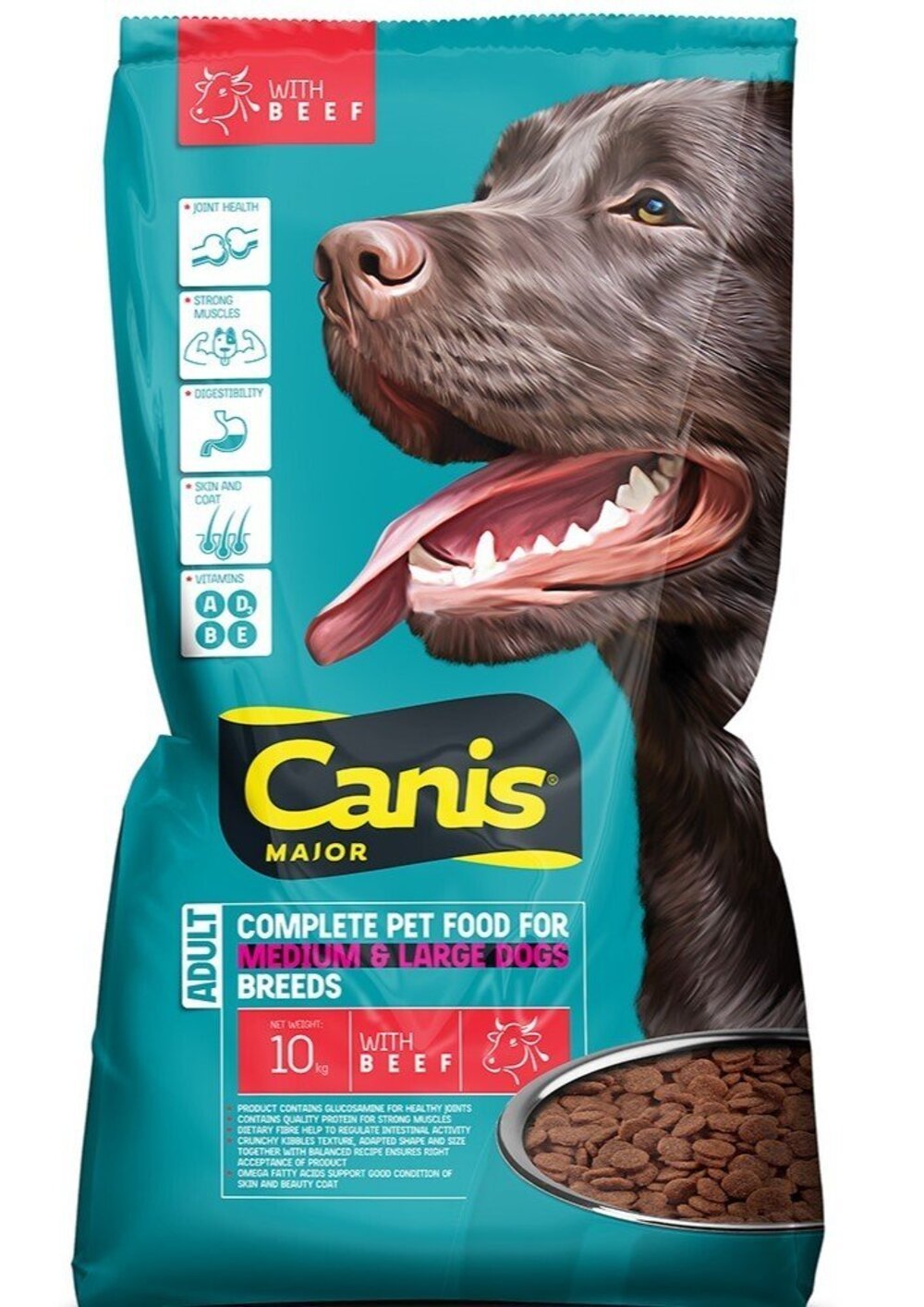 CANIS MAJOR SAUSAS PAŠARAS ŠUNIMS SU JAUTIENA, 10 KG