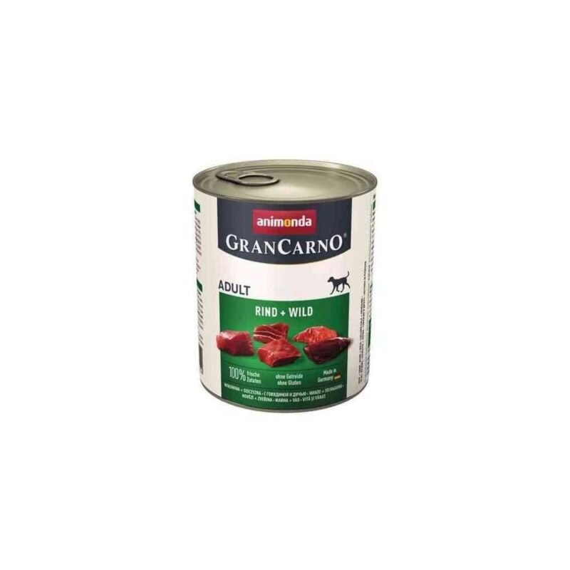 GRANCARNO konservai Adult Konservai Šunims Su Jautiena Ir Žvėriena (800g x 6)