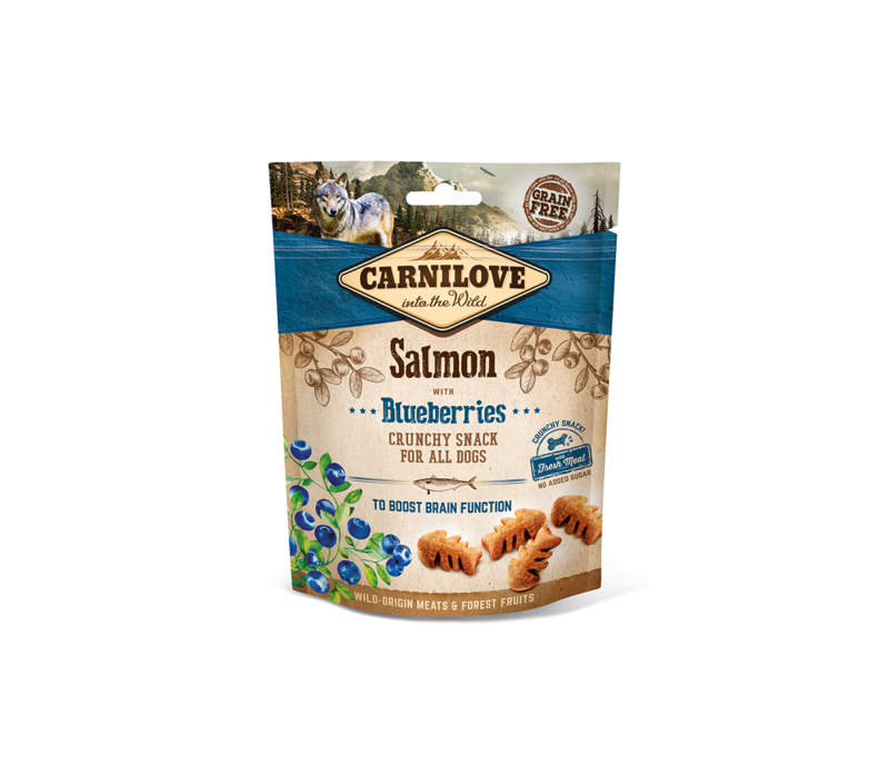 Carnilove Dog skanėstas Salmon with Blueberries with fresh meat 200g.