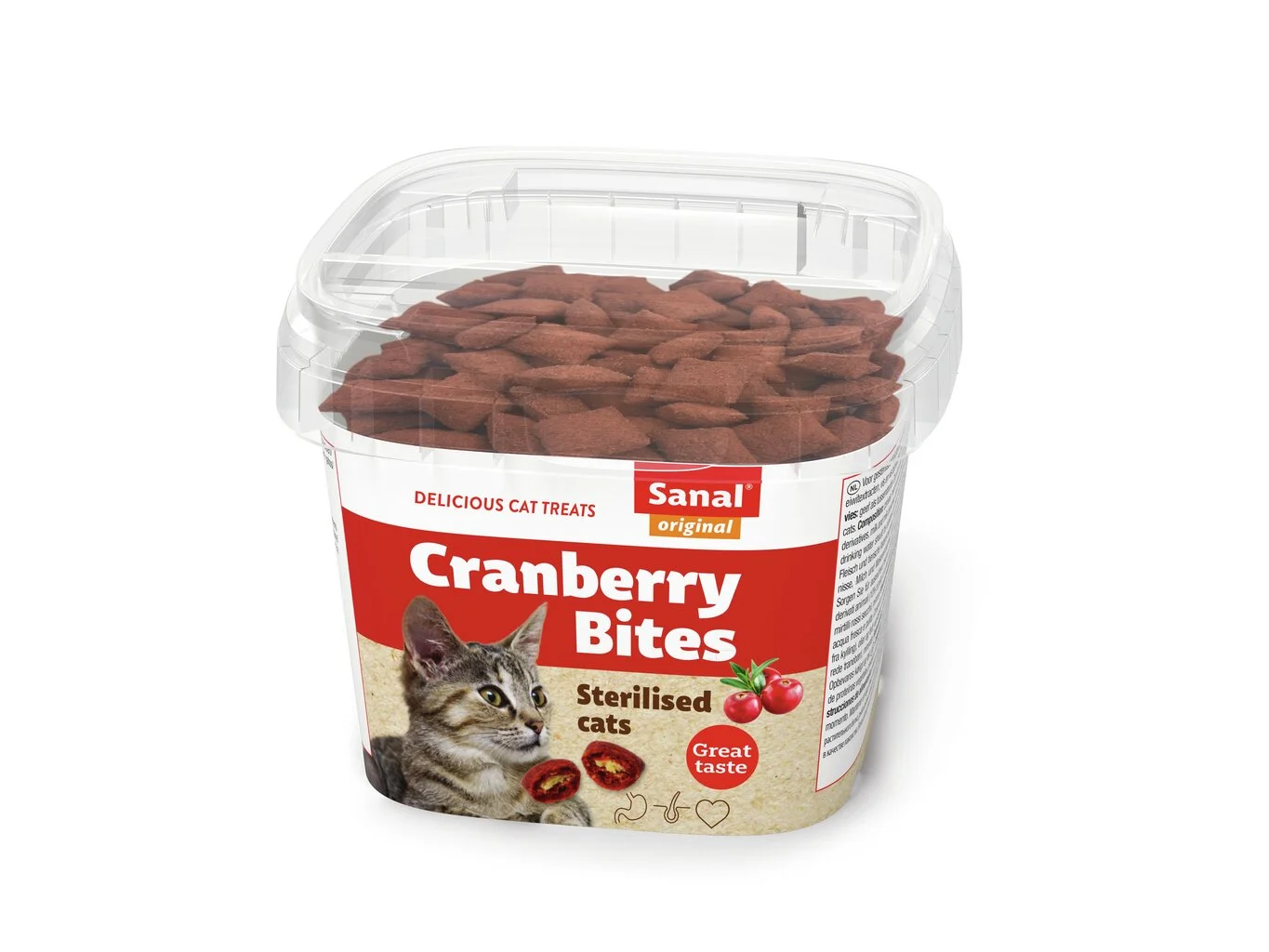 Sanal Cranberry & Chicken Bites cup pašaro priedas katėms 75g